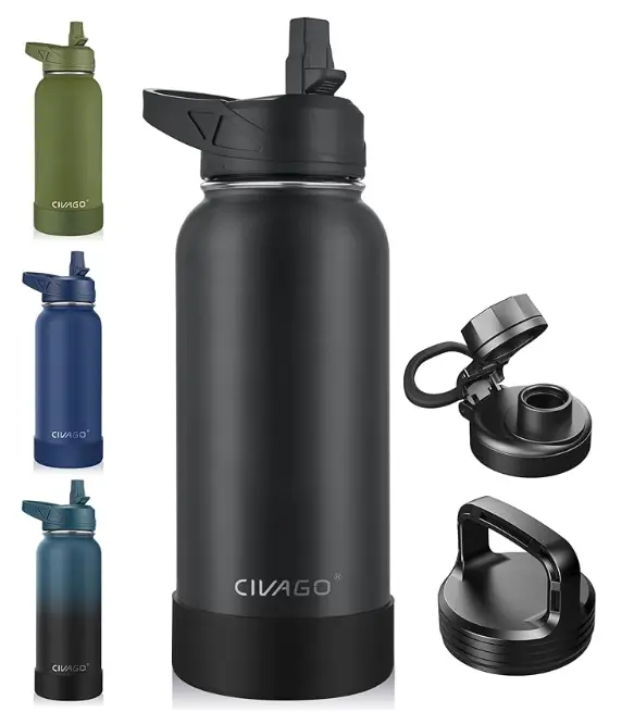CIVAGO 32 oz Insulated Water Bottle With Straw