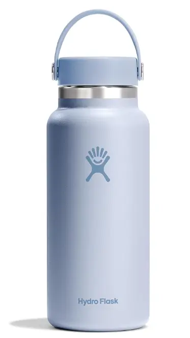 Hydro Flask Water Bottle - Insulated Stainless Steel - Wide Mouth Flex Lid, Non Spill, Leakproof and Refillable in 32 Oz