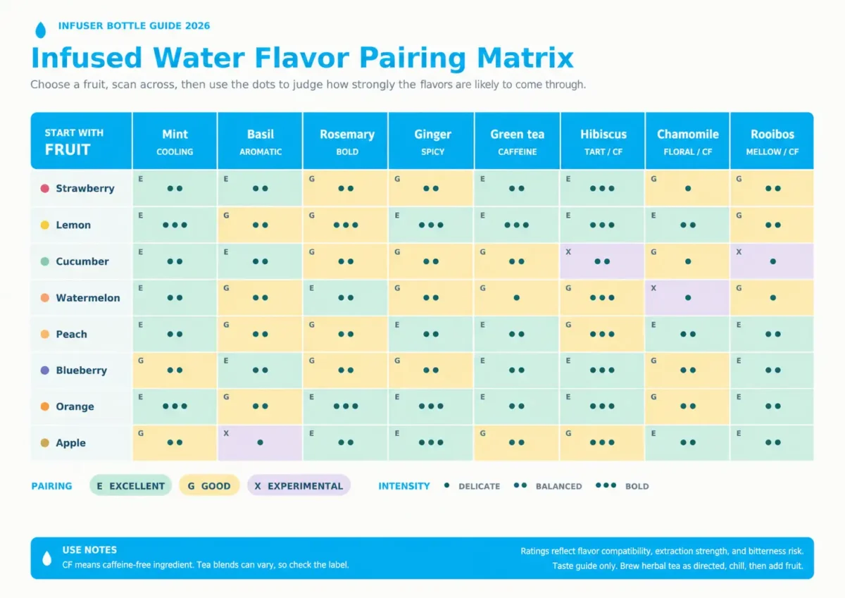 Infused Water Flavor Pairing Matrix