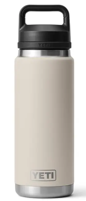 YETI Rambler 26 oz Bottle, Leakproof, Vacuum Insulated, Stainless Steel with Chug Cap, Cape Taupe